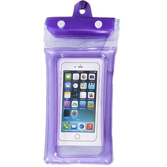 Husa subacvatica Zip Waterproof Flippy, Snowproof, Universala, Impermeabila, cu Snur, pentru telefon sau documente, Mov