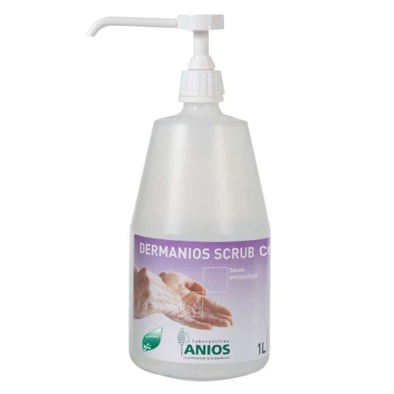 Sapun antiseptic Dermanios Scrub CG, Flacon 1 litru