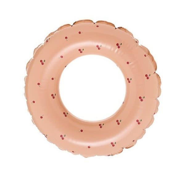 Colac de inot gonflabil pentru copii, Portocaliu, Model cu cirese, Flippy, diametru 70 cm