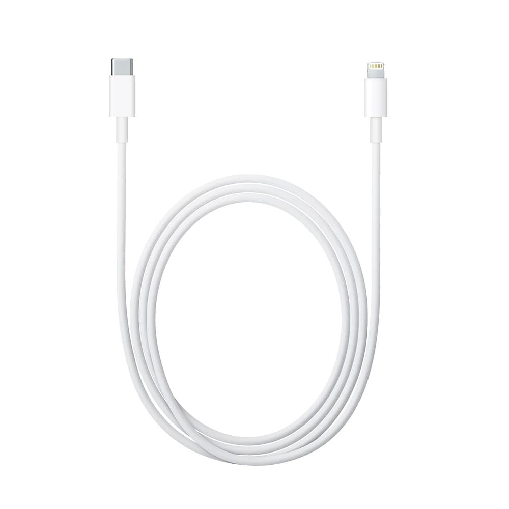 Cablu de date si de incarcare Apple, USB Tip-C-Lightning, 1 metru, Flippy, Alb