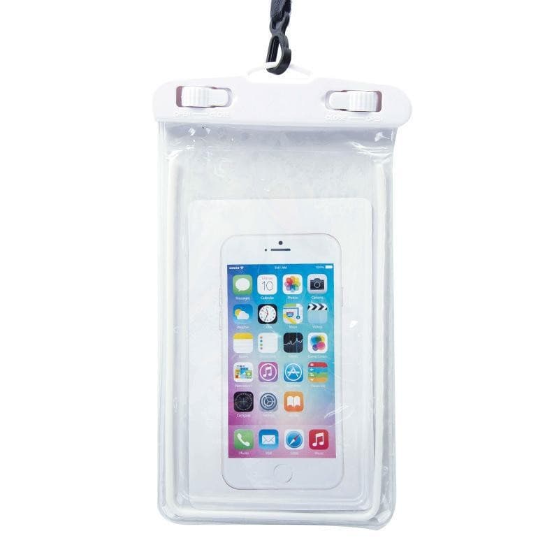 Husa subacvatica Zip Waterproof Flippy, Snowproof, Universala, Impermeabila, cu Snur, pentru telefon sau documente, Alb