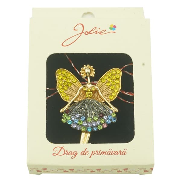 Brosa Multicolora Jolie model Balerina cu Aripi