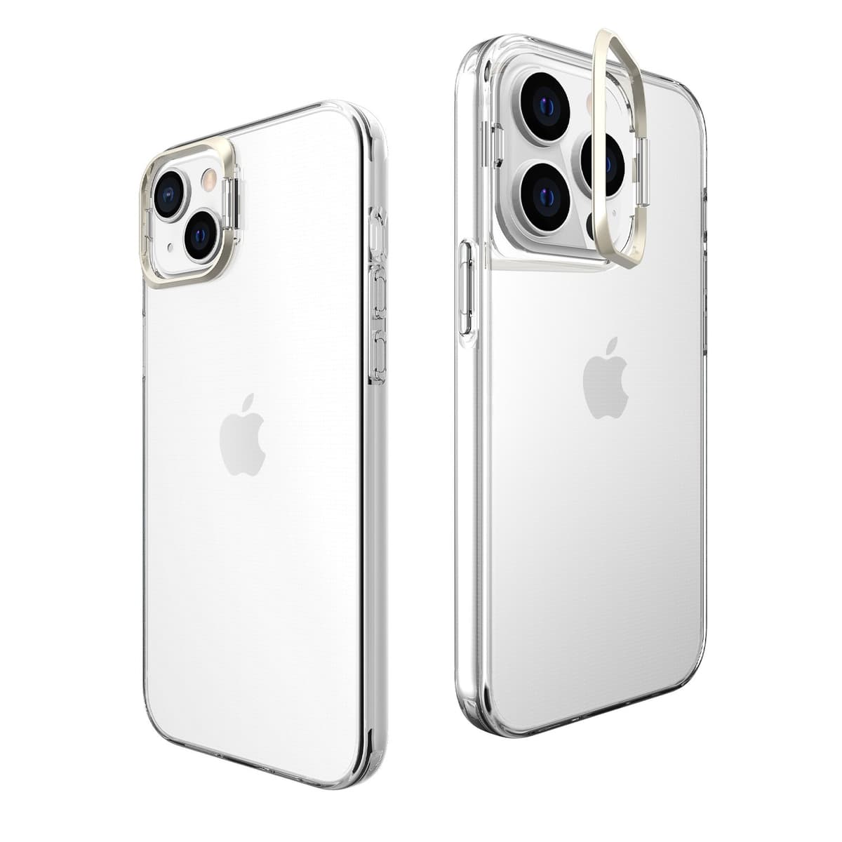 Husa de protectie pentru iPhone 14, cu suport metalic pentru camera, Bracket Series, Flippy, Protectie Antisoc, PC mat