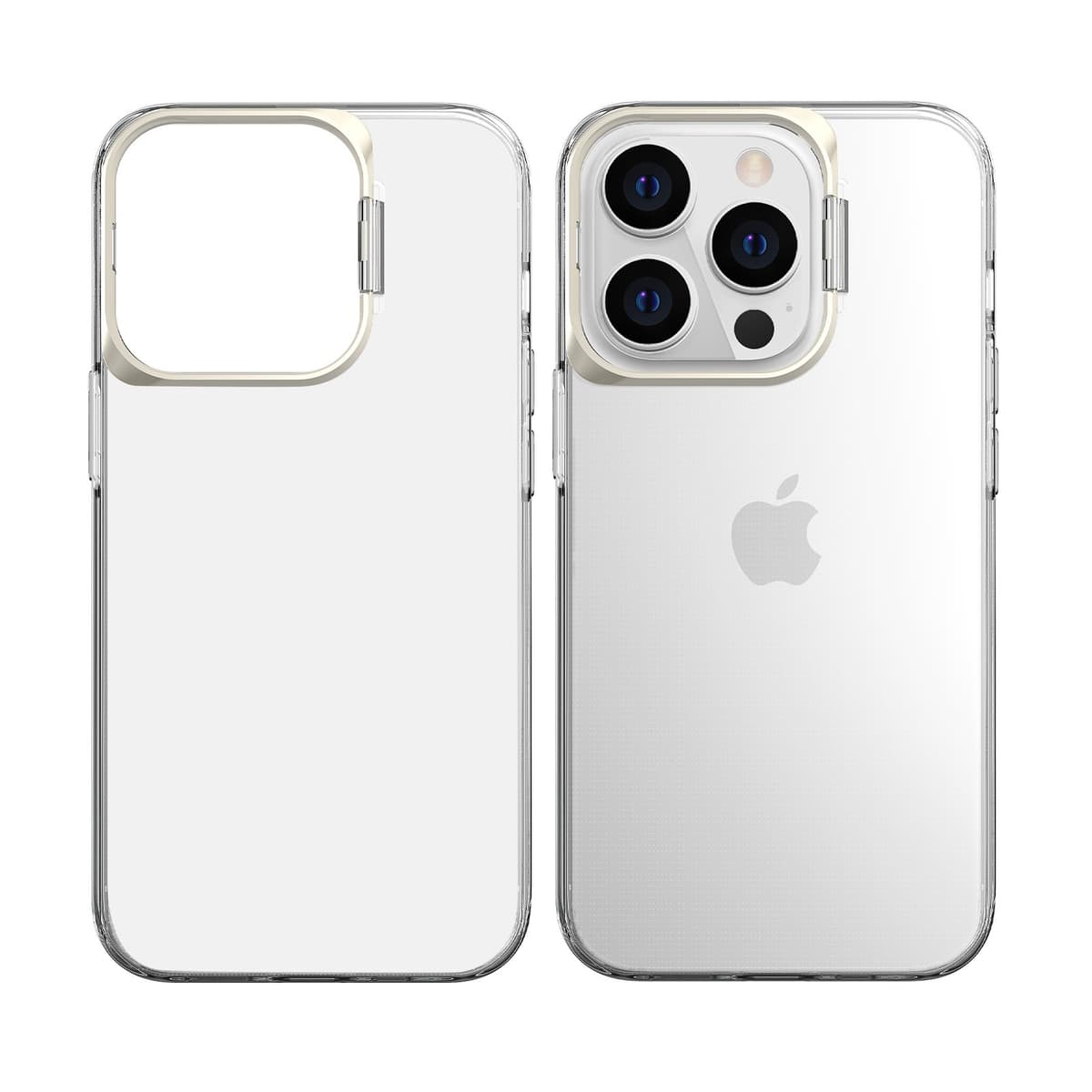 Husa de protectie pentru iPhone 14 Plus, cu suport metalic pentru camera, Bracket Series, Flippy, Protectie Antisoc, PC mat