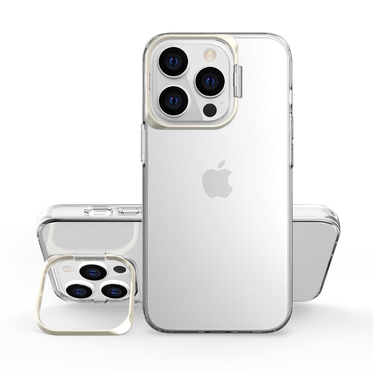 Husa de protectie pentru iPhone 14 Pro Max, cu suport metalic pentru camera, Bracket Series, Flippy, Protectie Antisoc, PC