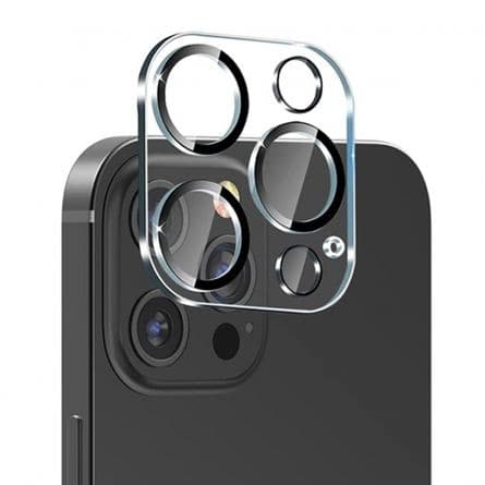 Folie Sticla pentru Camera, compatibila cu Apple iPhone 14 Pro / 14 Pro Max, Transparent cu margini negre