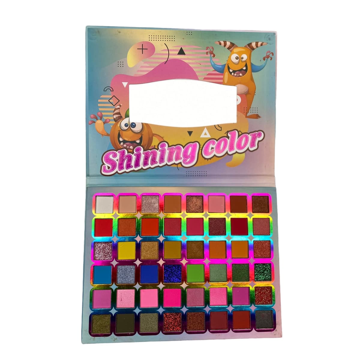 Paleta Farduri Flippy, Oulanao, 48 Culori, Farduri Mate, Sidefate, Glitter, Dreptunghiulara, 200 g, 45 x 43 x 3.9 cm, Valabilitate 3 Ani, Multicolor
