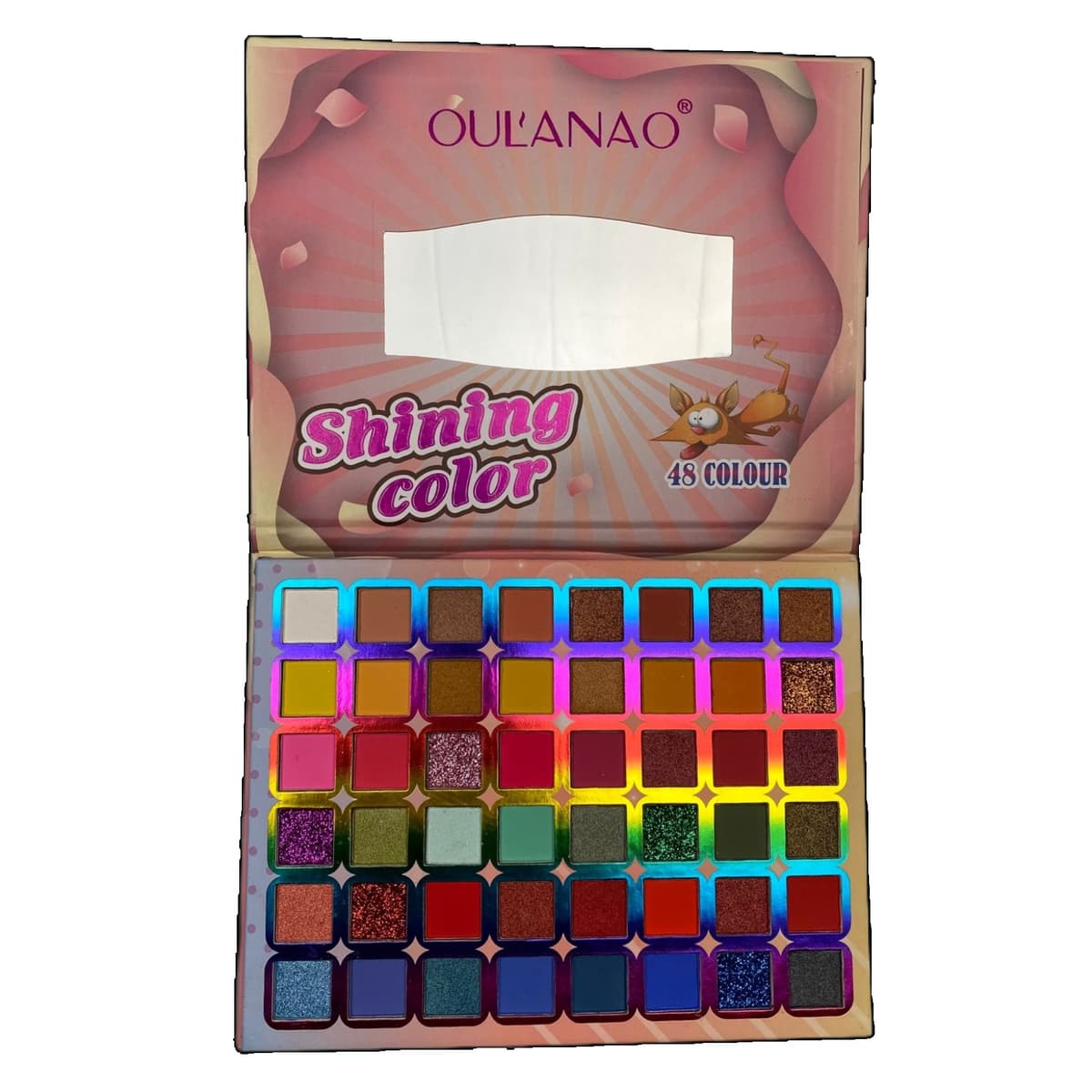 Trusa de machiaj, paleta de farduri Shining cu 48 de culori pigmentate, Flippy