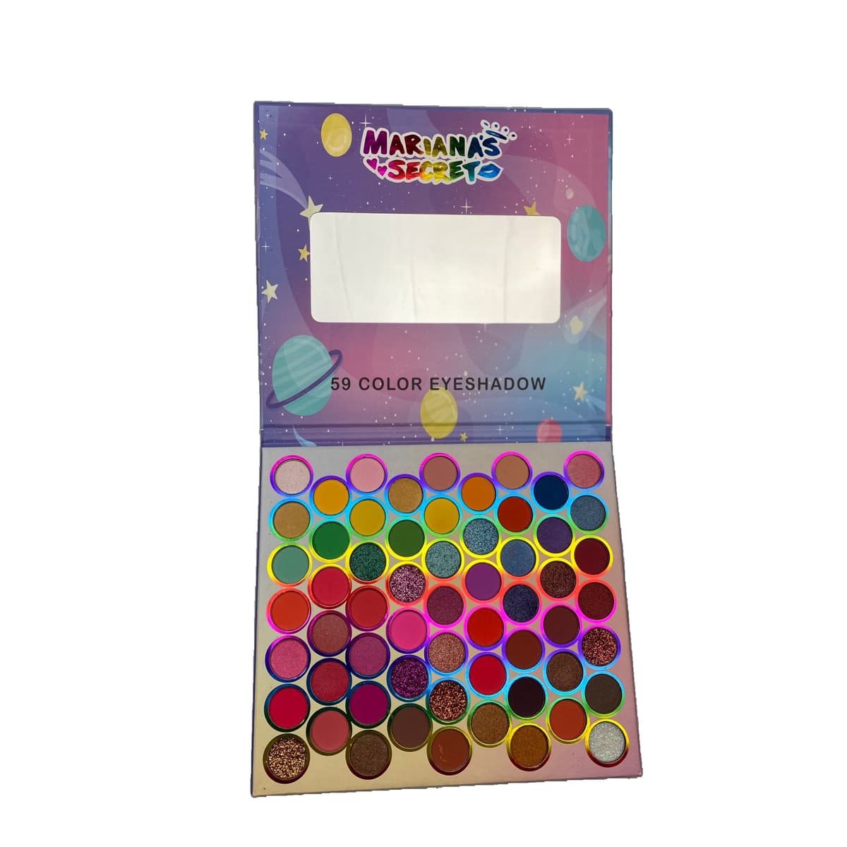 Trusa de machiaj, paleta de farduri Oulanao cu 59 de culori pigmentate, Flippy