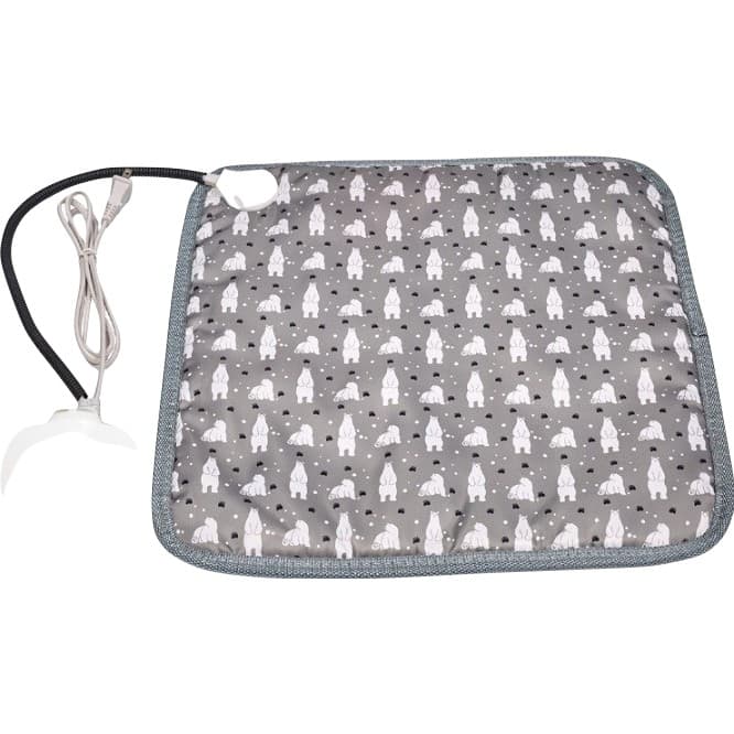 Patura electrica pentru animale de companie, Flippy, perna pentru caini, 45 x 45 cm, 28 W, 3 trepte de reglaj, perna pentru pisici, Anti-Alunecare, Gri