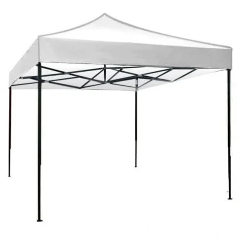 Cort pliabil pentru Evenimente, cadru metalic pentru curte si gradina, 2x2 m, Alb, Flippy