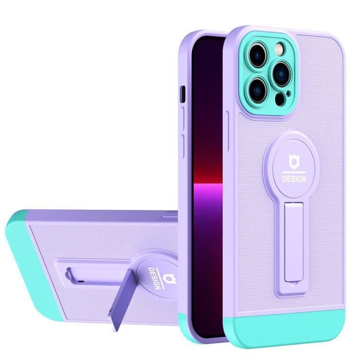 Husa Armor Design cu Stand pentru Samsung S20 FE Mov/Albastru, Suport Auto Magnetic, Protectie Antisoc, Flippy