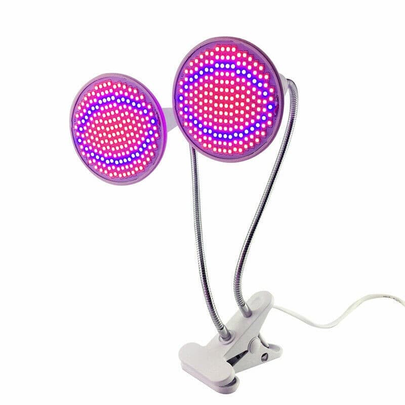 Lampa pentru cresterea plantelor de interior, Flippy, cap dublu, nu emana caldura, 290 leduri, 2 culori , prindere cu clips