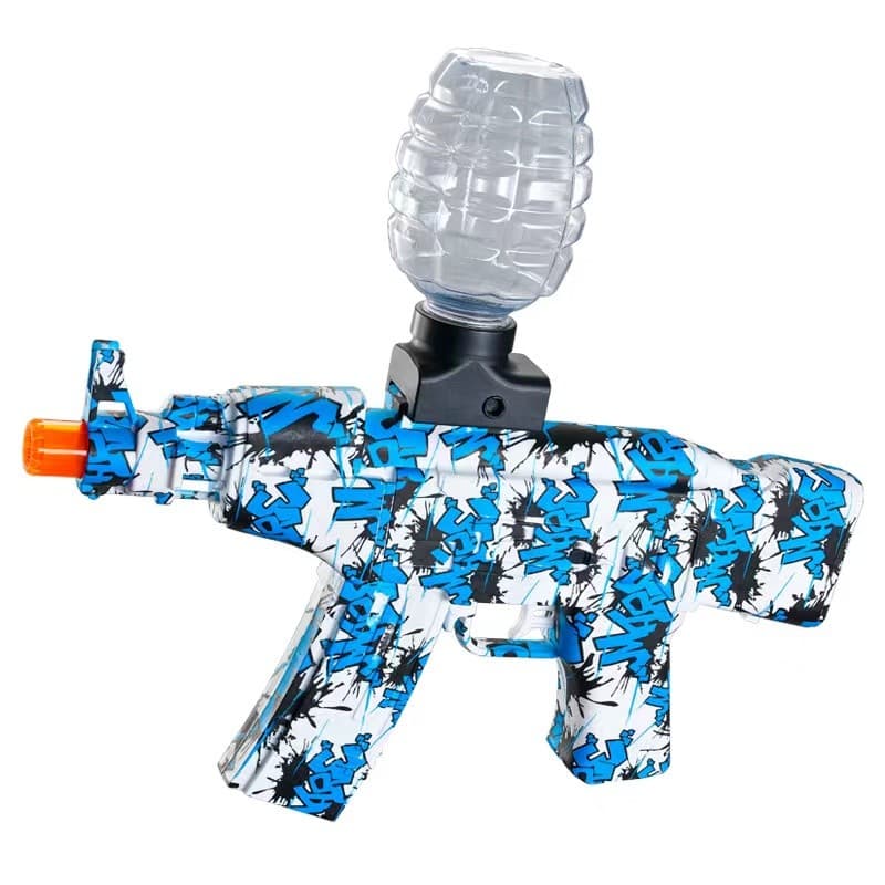 Mitraliera de jucarie electrica Flippy cu bile de hidrogen de gel, gun bluster, tragere in rafala, varsta peste 6 ani