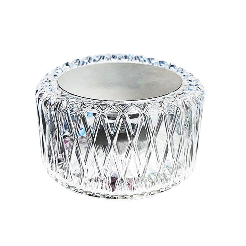 Lampa LED RGB 16, Flippy, 3 Nivele de Intensitate, Incarcare USB, 3W, Cristal Acrilic, 6x12 cm, Telecomanda, Transparent