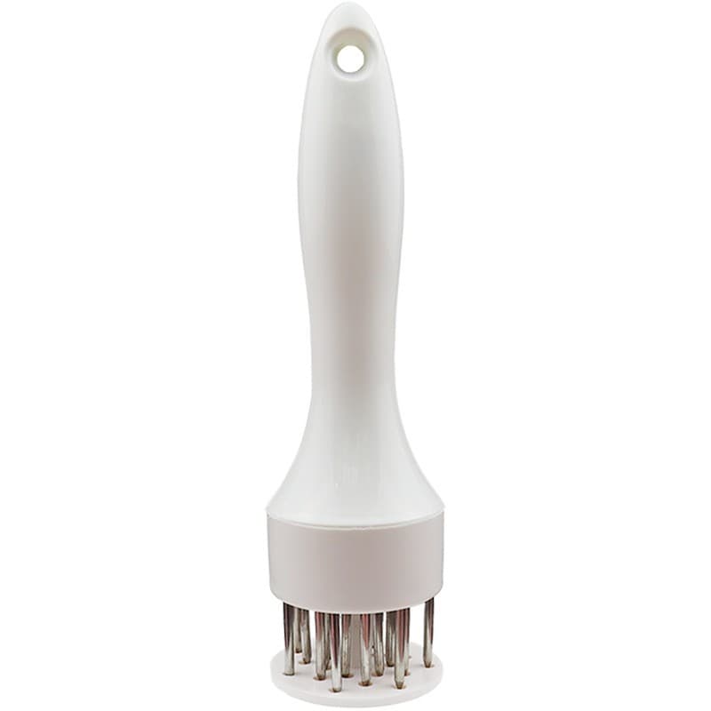 Ustensila pentru fragezit carnea, Flippy, cu 16 de tije ascutite din inox 304, 20 cm, Alb