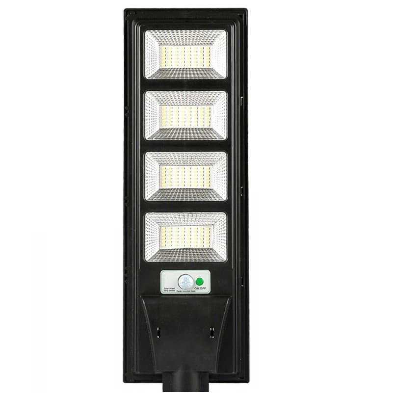 Lampa solara stradala Flippy, cu telecomanda, senzor de miscare si lumina, suport prindere, 192 LED-uri, IP65, ABS, 8AH