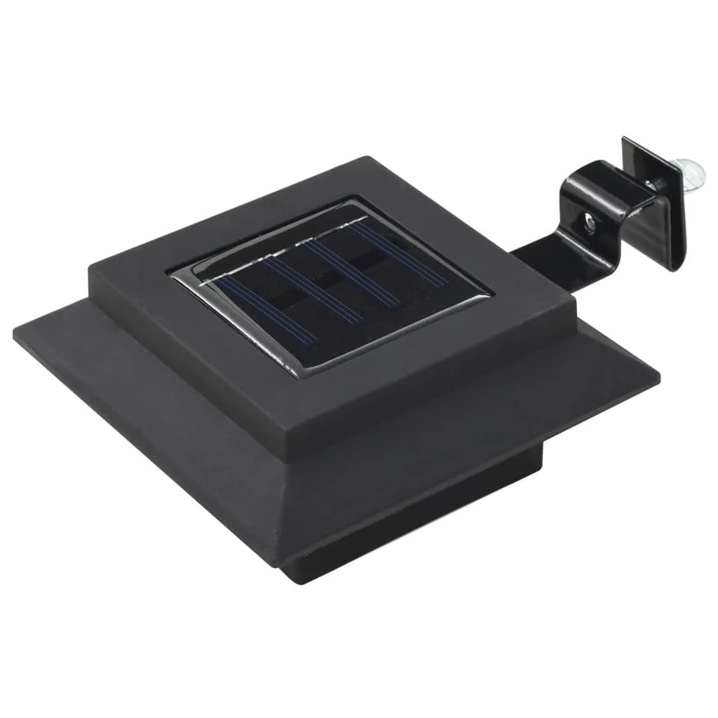 Lampa solara LED pentru gradina/scari/balustrade Flippy, 3.7V, ABS, 1200mAh, 12 x 6 cm, 12 LED-uri SMD, lumina alb cald
