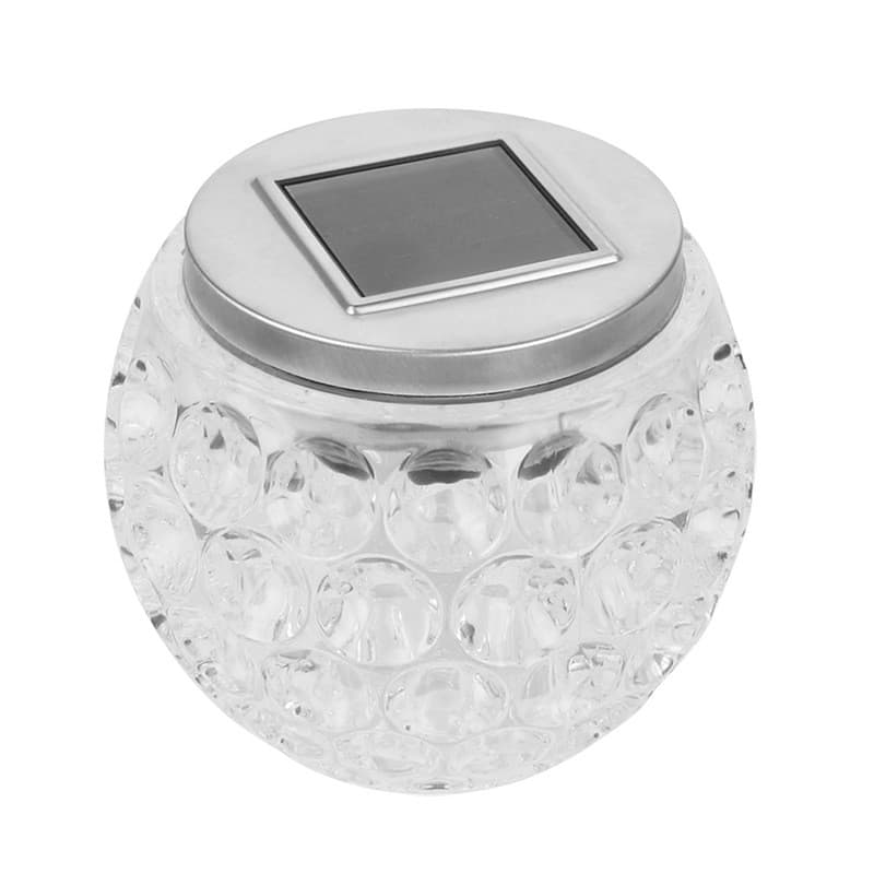 Lampa solara LED tip Glob cristal pentru gradina/trepte/terasa Flippy, rezistent la apa IP65, 10 x 9.5 cm, 1.2V, ABS