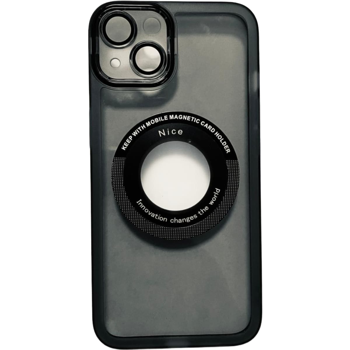 Husa protectie Flippy pentru Apple iPhone 13 decupaj logo, magnetica, Protectie Camera, Negru