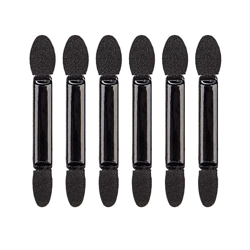 Set 20 de Aplicatoare Machiaj, Flippy, 2 Capete, 6.2 cm, din Poliuretan si Burete, Negru
