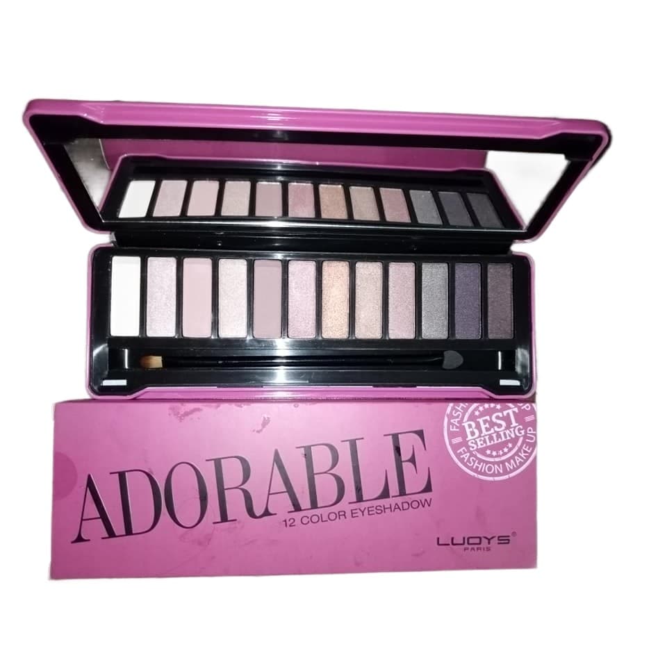 Paleta Farduri Flippy, 12 Culori, Farduri Mate si Sidefate, O Pensula Inclusa, Dreptunghiulara, 140 g, 6.4 x 20 x 1.5 cm, Valabilitate 3 Ani, Multicolor