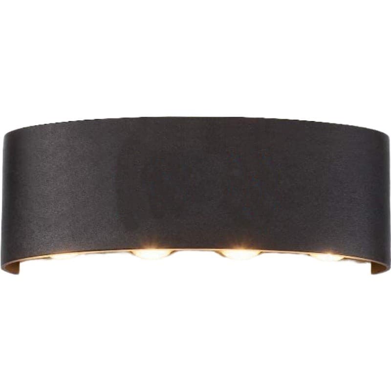 Aplica pentru Perete, Flippy, Interior/Exterior, Rezistenta la Umezeala, 8 W, Aluminiu, Negru, 22x8 cm