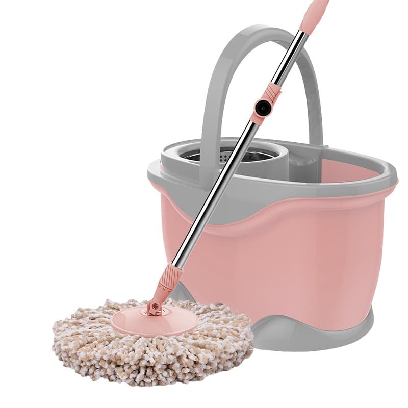 Set Galeata si Mop Rotativ 360°, Flippy, Cu Dubla Actiune Centrifuga, Pentru Uz Casnic, Maner din Otel Inoxidabil