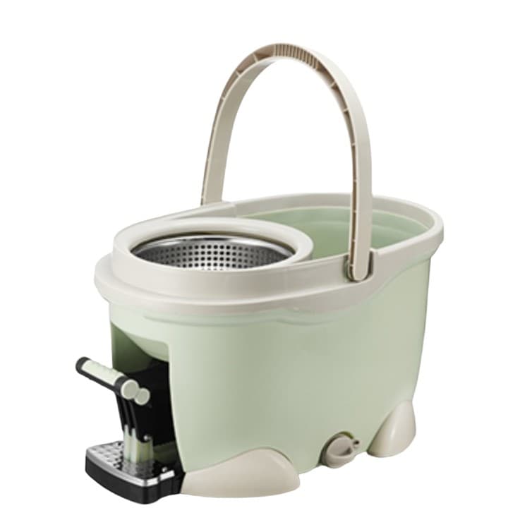 Set Galeata cu Pedala si Mop Rotativ 360°, Flippy, Cu Actiune Centrifuga x4, Pentru Uz Casnic, Maner din Otel Inoxidabil
