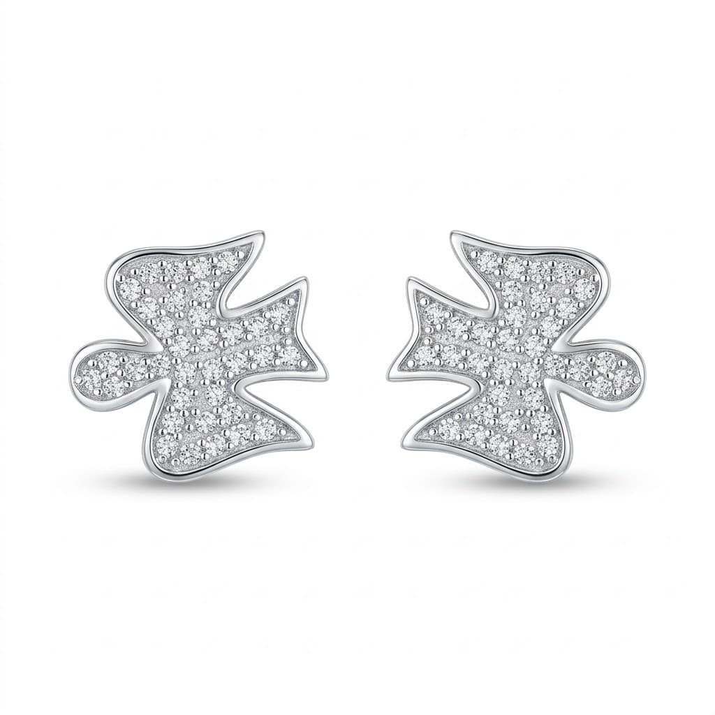 Cercei pentru Dame, Jolie Silver, din Argint 925, model Inger, Pietre Zirconia, 1.05 g, Argintiu