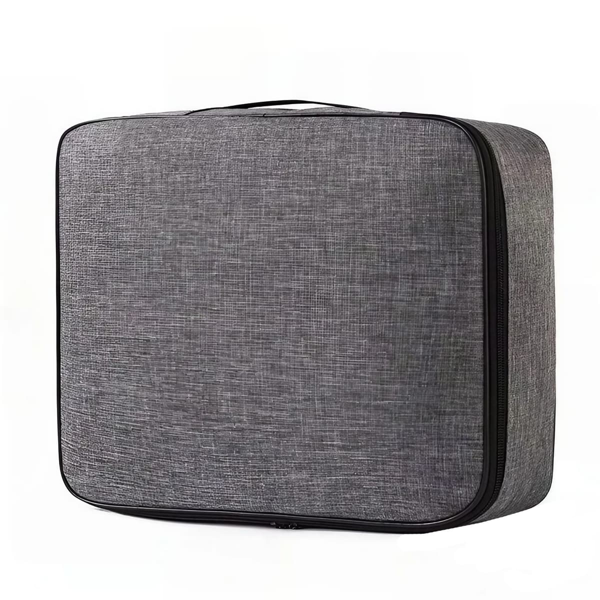 Geanta pentru Depozitare Acte si Documente, Flippy, 1 Compartiment mare cu Curele Interioare, Impermeabila, 37 x 10.5 x 27 cm, Gri