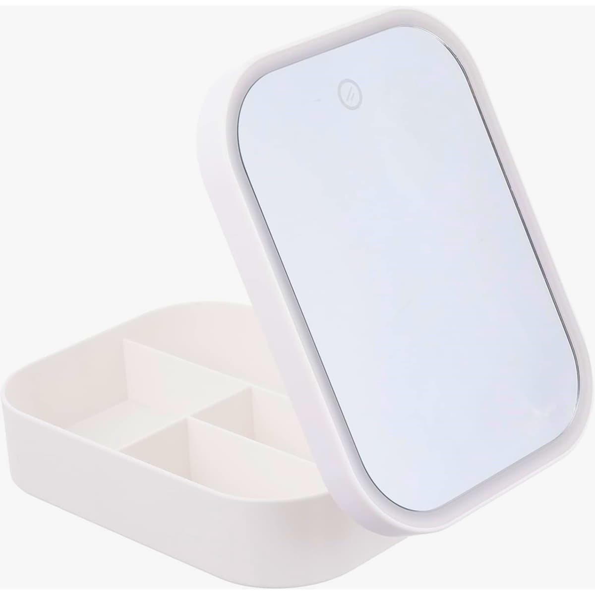 Portfard, Flippy, Geanta Cosmetice, cu Oglinda LED, 3 Moduri de Lumina, Incarcare USB, Baterie 1200 mAh, pentru Organizarea