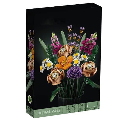 Set de Constructie Buchet de Flori, Flippy, Ornament Creativ, 756 de Piese, Multiple Variante de Asamblare, Multicolor