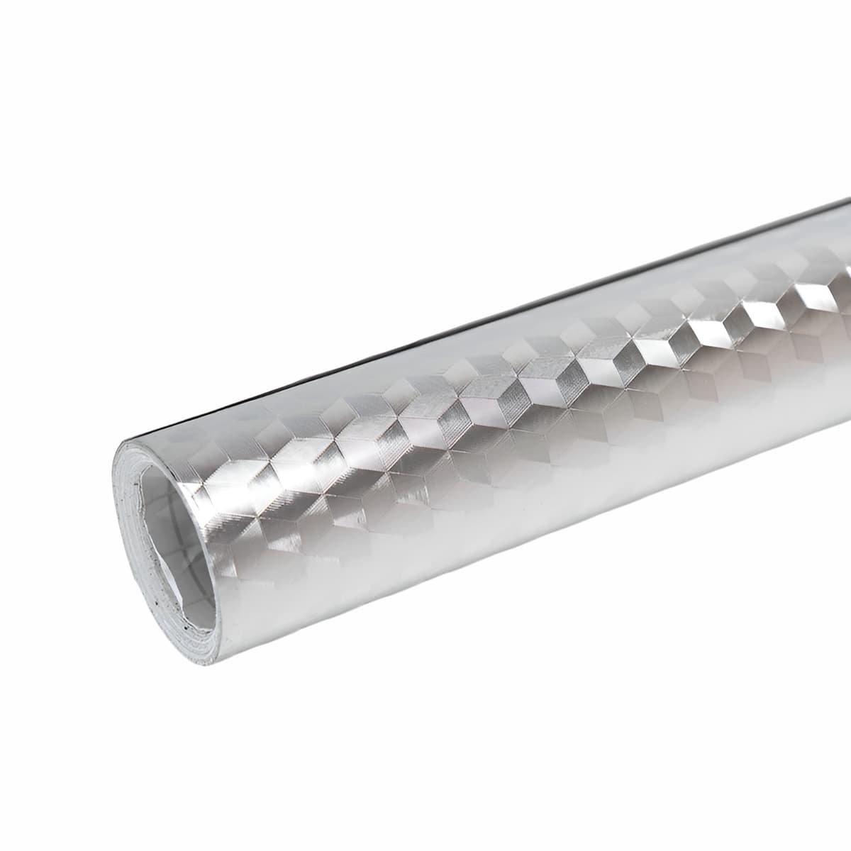 Autocolant pentru Bucătărie, Flippy, Tip Folie de Aluminiu, Rezistent la Ulei, Umezeală, Temperaturi Inalte, pentru Dulapuri, Perete, Blat, Argintiu, 60cm x 1m