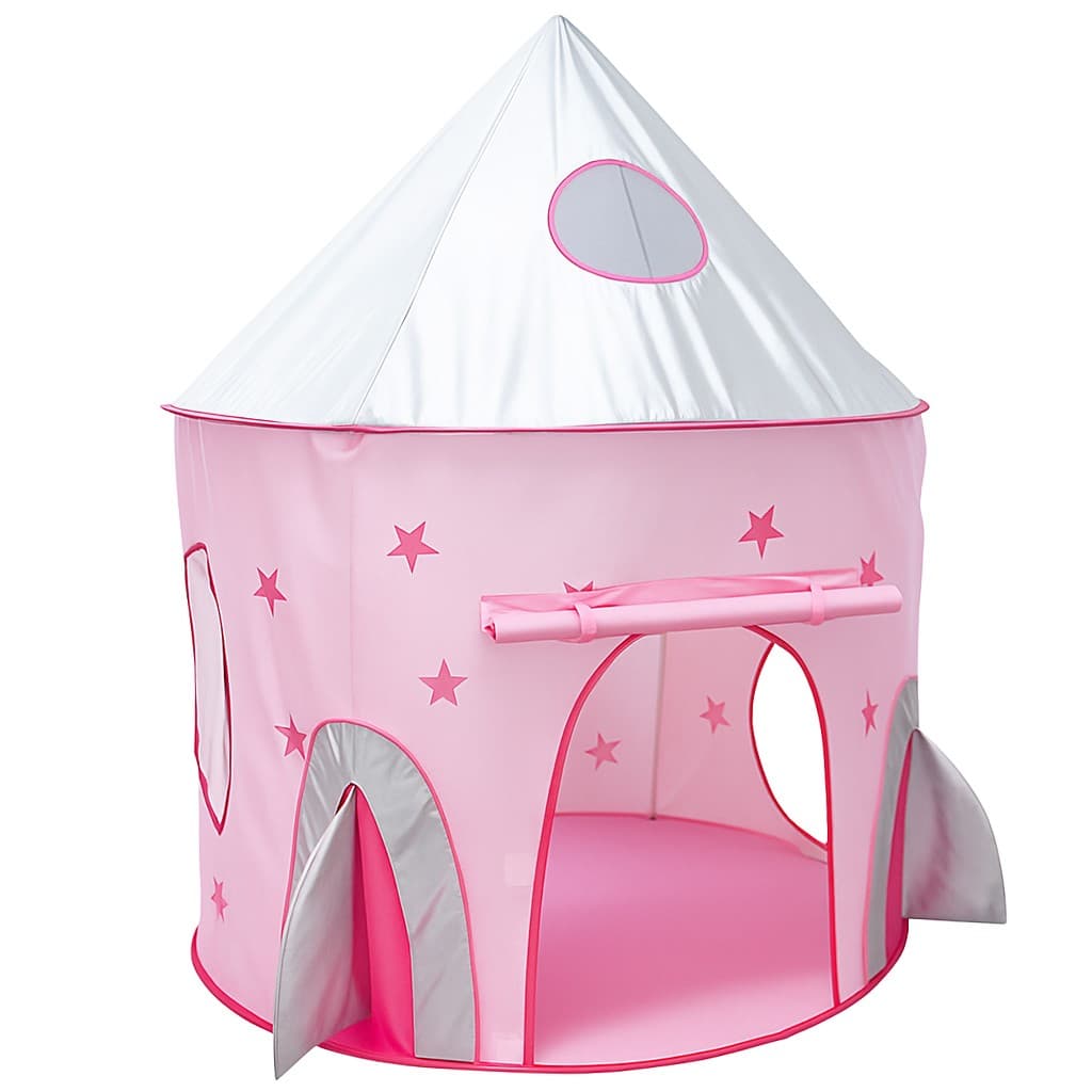 Set de Joaca pentru Copii, Flippy, Model Racheta Spatiala, Set din 4 piese: Cort, Piscina cu Cos de Baschet, Tunel si Geanta