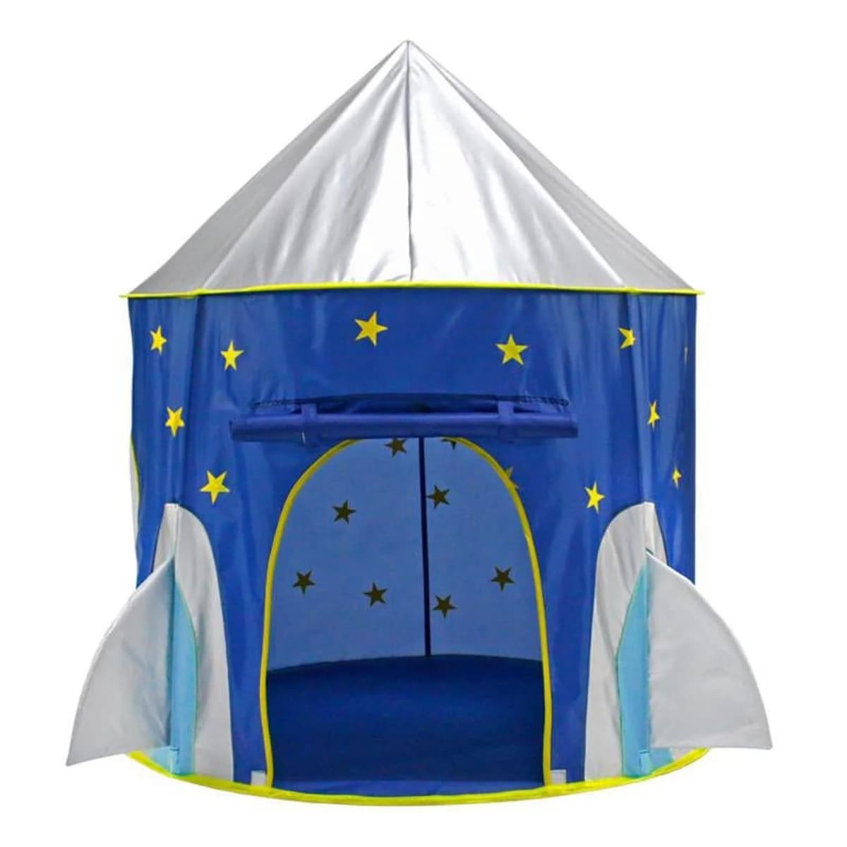 Set de Joaca pentru Copii, Flippy, Model Racheta Spatiala, Set din 4 piese: Cort, Piscina cu Cos de Baschet, Tunel si Geanta