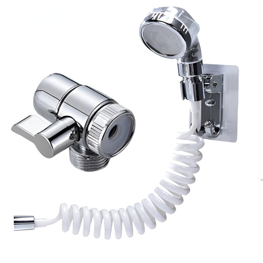 Set Extensie de Dus, Flippy, pentru Baterie Baie sau Bucatarie, 4 Piese, Filtru de Ioni Negativi, Furtun Flexibil de 1.5