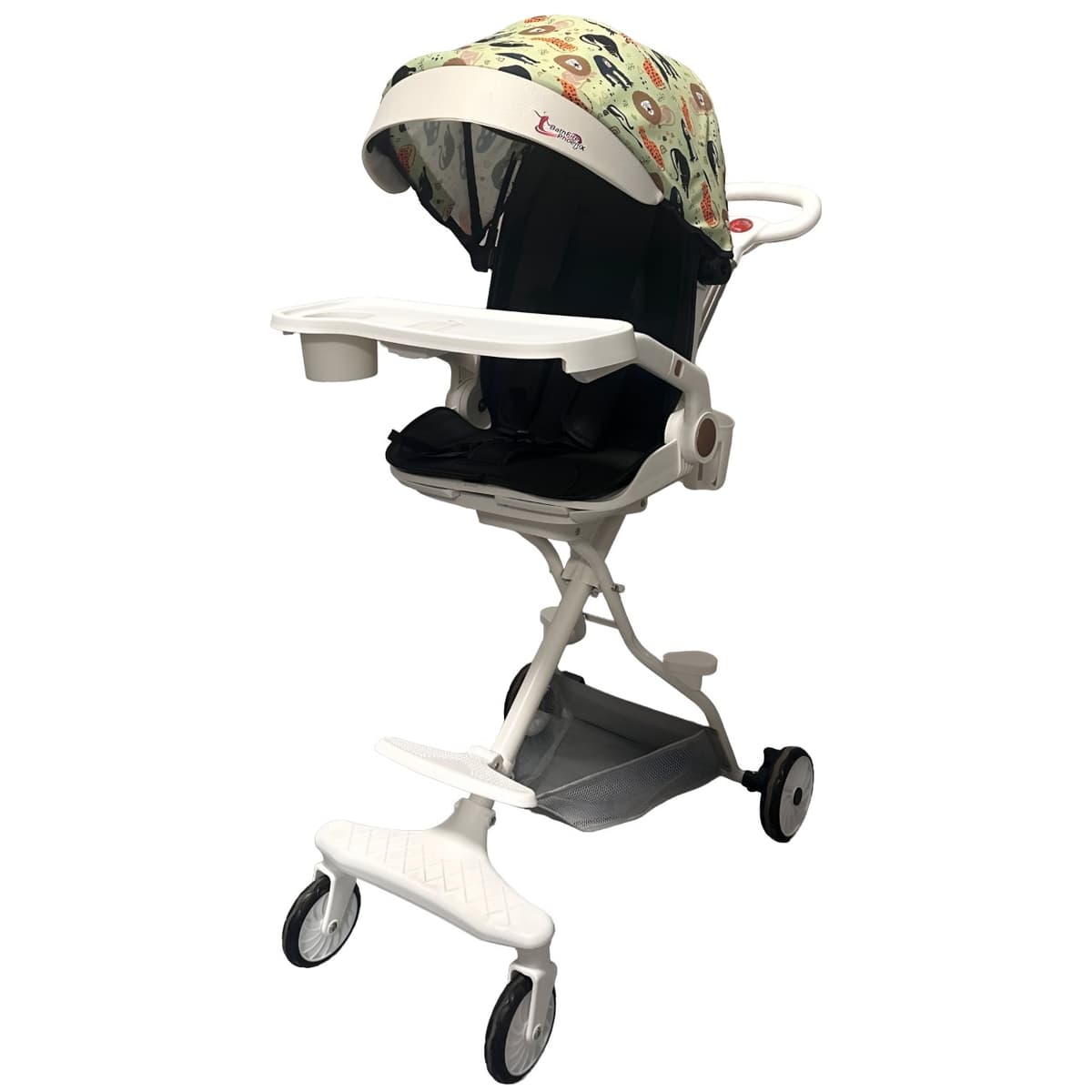 Carucior Sport Flippy 3in1, 6-36 Luni, Reversibil, Pliabil, Tavita pentru Masa, Pozitie de Somn, Centura de Siguranta, Roti