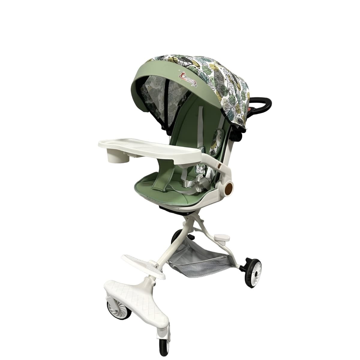 Carucior Sport Flippy 3in1, 6-36 Luni, Reversibil, Pliabil, Tavita pentru Masa, Pozitie de Somn, Centura de Siguranta, Roti