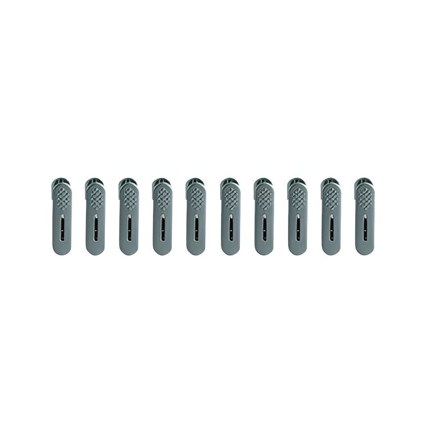 Set 10 de Cleme pentru Haine, Flippy, de Prindere pentru Pantaloni, Atasabile la Umerase, 1.6x2.3x6.35 cm, Verde
