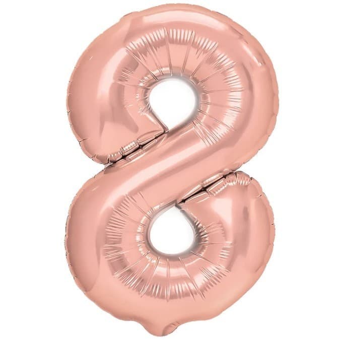 Balon din Folie Metalizata Flippy, Figurina Cifra, Tema Aniversare 100 cm, Ambalaj Individual, Pai inclus, Umflare cu Aer