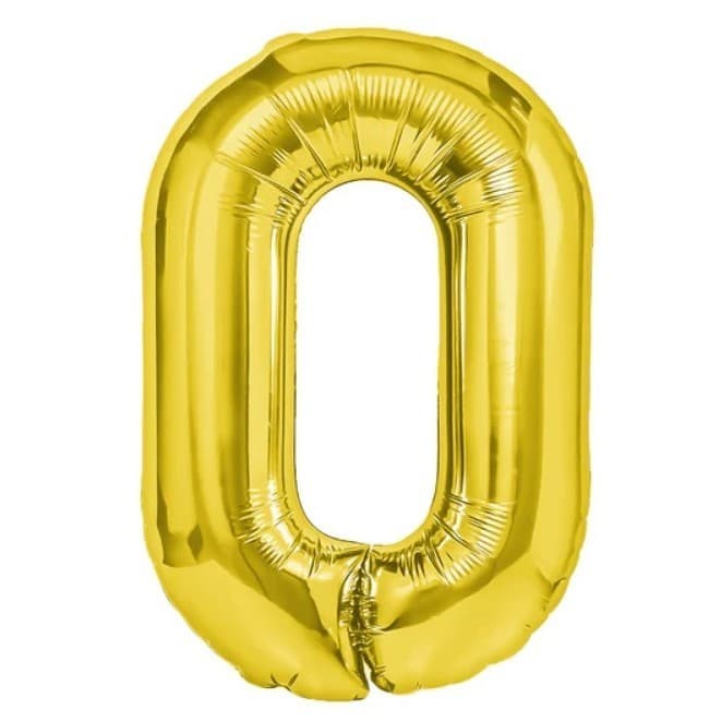 Balon din Folie Metalizata Flippy, Figurina Cifra, Tema Aniversare 100 cm, Ambalaj Individual, Pai inclus, Umflare cu Aer