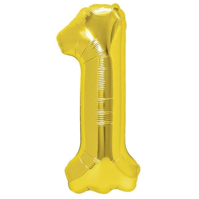 Balon din Folie Metalizata Flippy, Figurina Cifra, Tema Aniversare 100 cm, Ambalaj Individual, Pai inclus, Umflare cu Aer