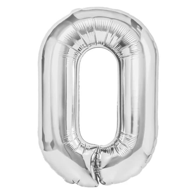 Balon din Folie Metalizata, Flippy, Figurina Cifra, Tema Aniversare 100 cm, Ambalaj Individual, Pai inclus, Umflare cu Aer