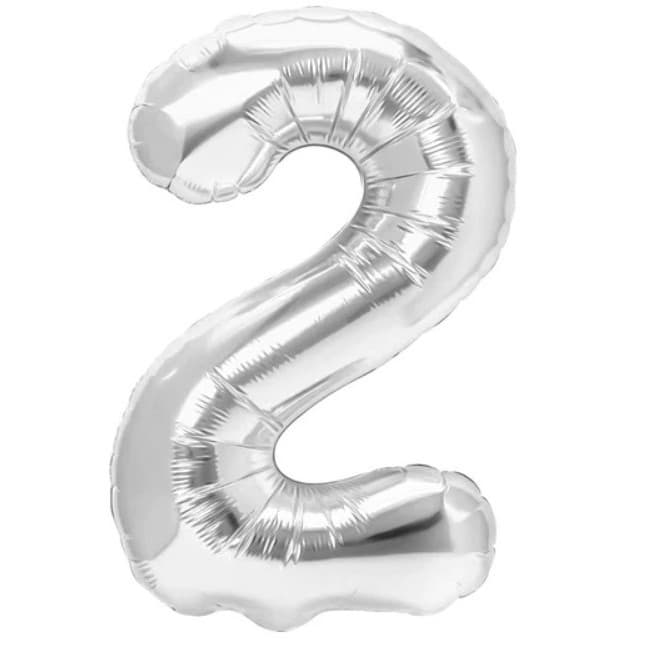 Balon din Folie Metalizata, Flippy, Figurina Cifra, Tema Aniversare 100 cm, Ambalaj Individual, Pai inclus, Umflare cu Aer
