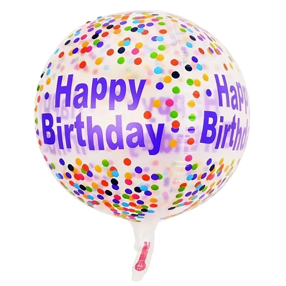 Balon din Folie Metalizata, Flippy, Figurine 4D, Model Happy Birthday, Tematica Aniversara Bombonele, 63x24 cm, Ambalaj