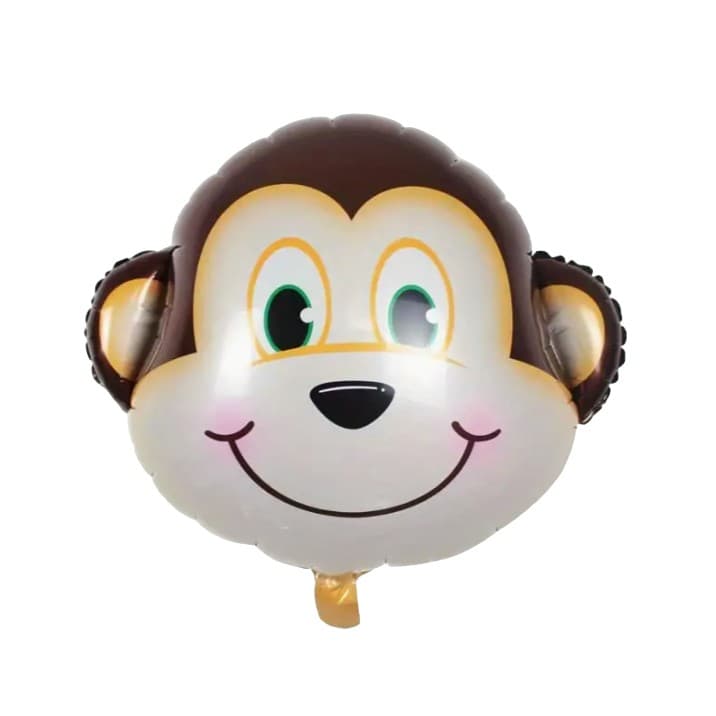 Balon din Folie Metalizata, Flippy, Mini Figurine Animalute, Model Maimutica, Tematica Aniversare, 42x42 cm, Ambalaj