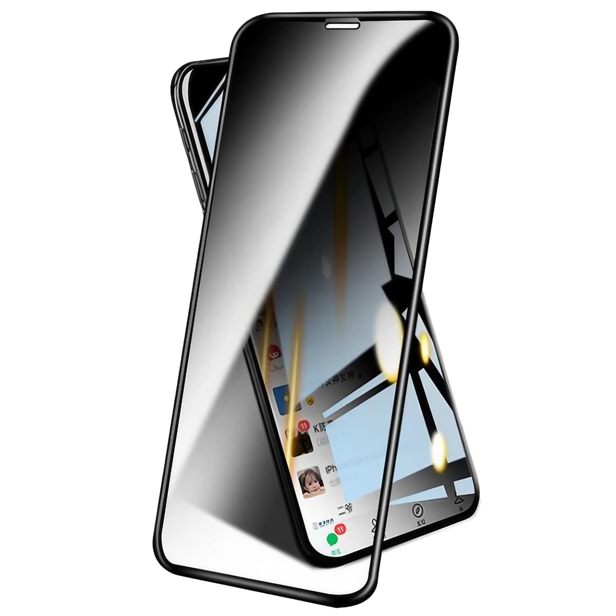 Folie de Sticla Securizata pentru Apple iPhone 15 Pro Max, Flippy, Privacy Diamond, Vizibilitate HD, Protectie Completa 9D