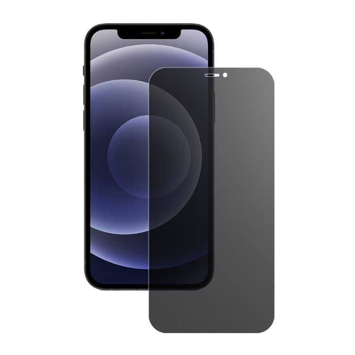 Folie de Protectie, Flippy, pentru iPhone 15 Pro, Matte Ceramic Privacy, 9H, Confidentialitate 30°, Anti-Soc, Negru