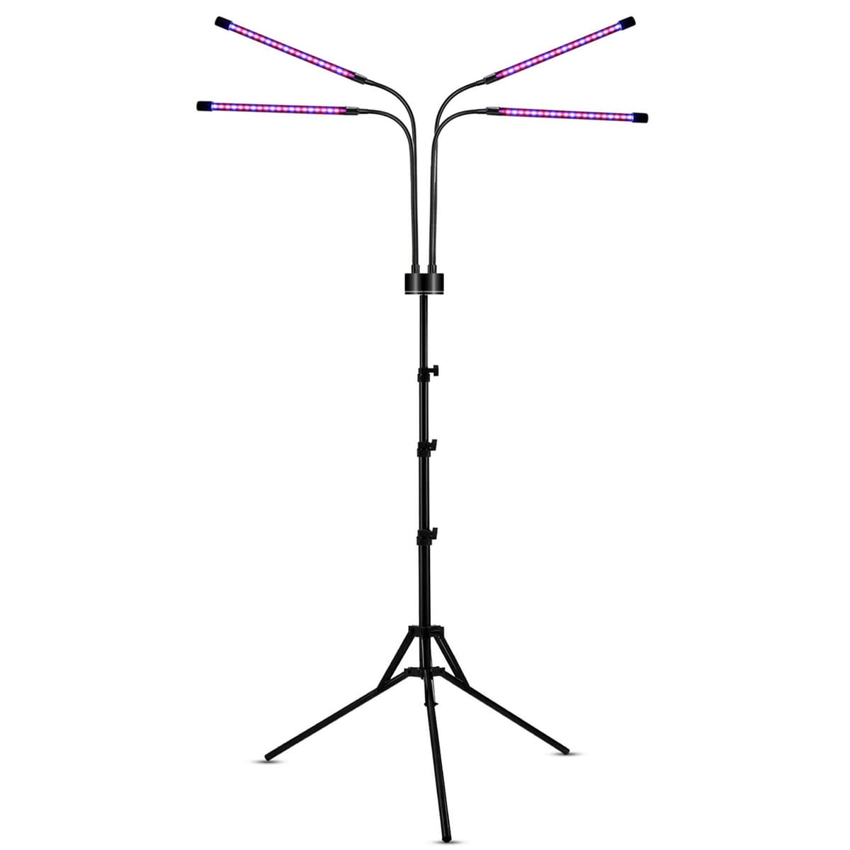 Lampa UV pentru cresterea plantelor, Flippy, 4 capete, putere 30W, 108 LED-uri Lampa cu lumina Ultra-Violet, Lampa cu Picior